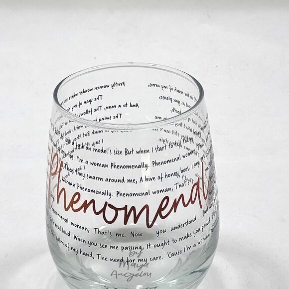 Phenomenal Woman by Maya Angelou Wine Juice Glasses - Picture 1 of 4